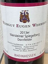 Image result for Eugen Wehrheim Niersteiner Findling Scheurebe Auslese