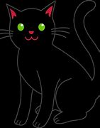 Image result for Halloween Black Cat Out Lies