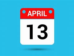 Image result for April 13 Calendar