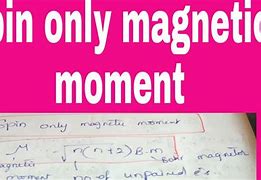 Image result for Magnetic Moment Formula