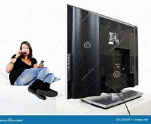 Image result for Woman Watching Flat Screen TV