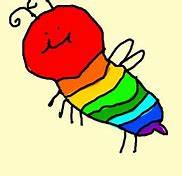Image result for Rainbow Bee Cartoon