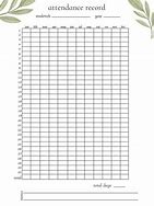 Image result for Homeschool Attendance Record Sheet