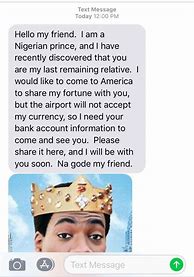 Image result for Nigerian Prince Scam Meme