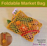 Image result for Foldable Fruit Market Bag Crochet Free Pattern