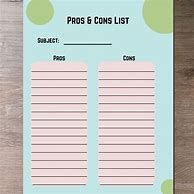 Image result for Pros and Cons Relationship List