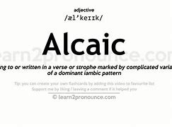 Image result for alcaic�