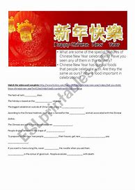 Image result for ESL Chinese New Year Traditions