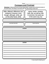 Image result for Compare and Contrast Worksheets 5th Grade