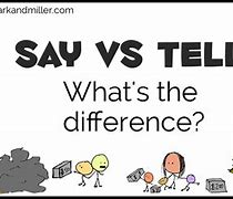 Image result for What Is Difference Between Say and Tell