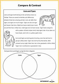 Image result for Compare and Contrast Reading Worksheets