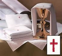 Image result for Linen Corporal Red Cross Embroidered Edge