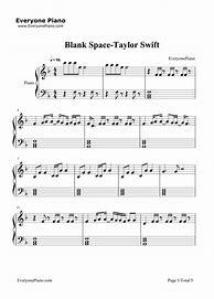Image result for Blank Space Piano Sheet Music