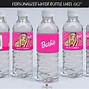 Image result for Barbie Water Bottle Labels