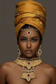 Image result for African Queen with Lush Hair and Crown