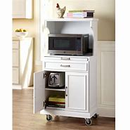 Image result for Microwave Table with Storage