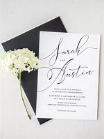 Image result for black and white weddings invitation