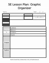Image result for Blank 5E Lesson Plan Template