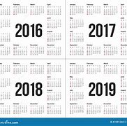 Image result for 2016-2019 Calendar