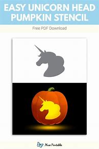 Image result for Easy Unicorn Pumpkin Stencil