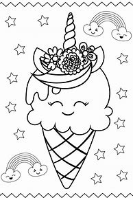 Image result for Mermaid Unicorn Ice Cream Coloring Pages