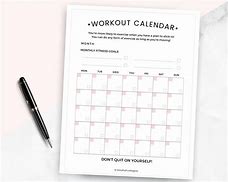 Image result for Empty Workout Calendar