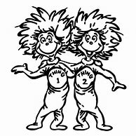 Image result for Thing 1 and 2 Coloring Pages