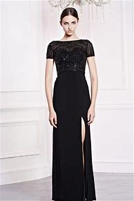 Image result for Black Chiffon Dress with Sleeves