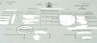 Image result for Nigerian Marriage Certificate
