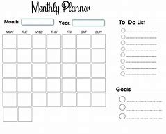 Image result for Free Printable Monthly Planner Pages