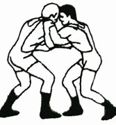 Image result for Wrestling Black and White Free Clip Art