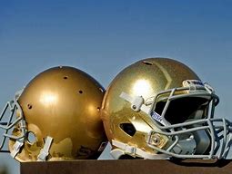 Image result for Notre Dame Football Helmet Gold