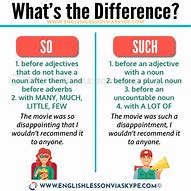 Image result for Difference Between so and Such