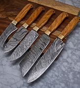 Image result for Custom Damascus Kitchen Knives