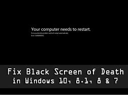 Image result for Black Screen of Death