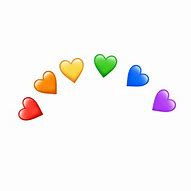 Image result for Rainbow Transparent iPhone Emojis Hearts