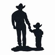 Image result for Cowboy Father and Son Silhouettes