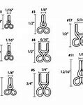 Image result for Hook and Eye Sizes