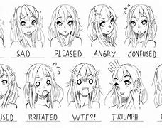 Image result for Anime Girl Emotions