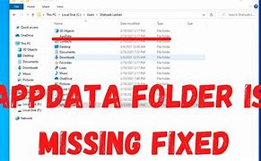Image result for AppData Folder Missing