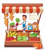 Image result for Fruit and Vegetables Market Cartoon