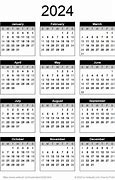 Image result for 2024 Calendar Printable Free PDF One Page