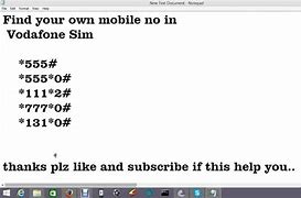 Image result for Vodafone Sim Number