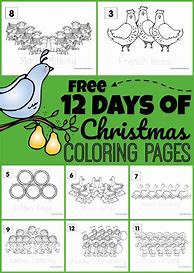Image result for 12 Days of Christmas Coloring Pages