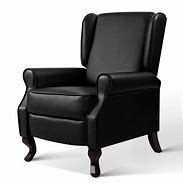 Image result for Black Couch Chair Faux Leather