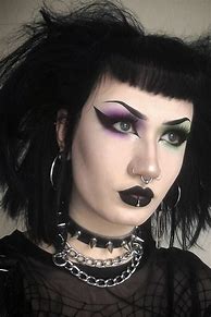 Image result for Black and White Goth Makeup