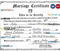 Image result for Idaho Marriage Certificate