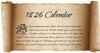 Image result for 1826 Calendar