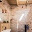 Image result for Bathroom with Brick Accent Wall