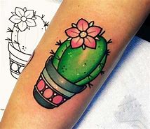 Image result for Cartoon Cactus Tattoo